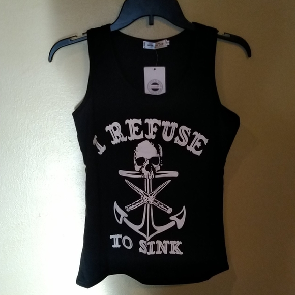 Black printed Tank top Small - Picture 1 of 2